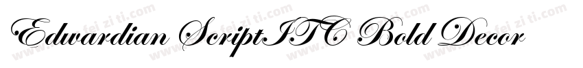 Edwardian ScriptITC Bold Decorated0字体转换